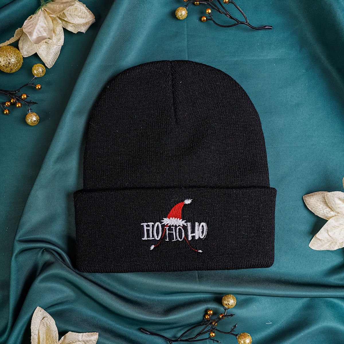TEMU 1 Christmas Hat Beanie Thickened Warm Cap For Women, Unisex Outdoor Winter Hat, Trendy Brimless Beanies For S And S, Y2k Style, Ideal Gift For