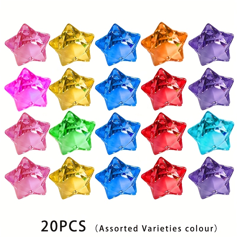 E-shop 10//100 Stk. 30*30mm Gemischte Farben Acryl Vielfach Facettiertes Vasenfüller für Weihnachten und Neujahrsparty, für Tischdekoration,