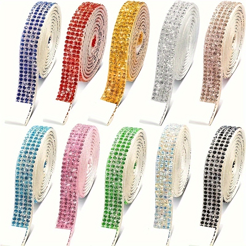 

10 Colors Backing Adhesive Tapes - Diy Self-stick Decorative Strips For Clothing And Crafts