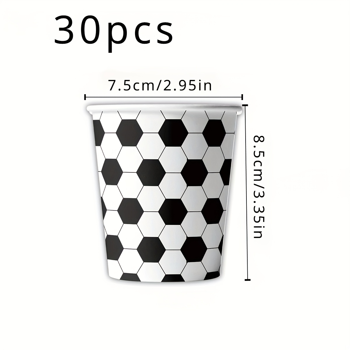 30pcs For Party Football Paper Cups For Party Celebration - Sports Themed Multicolour For Party Cups - Cups For Happy Birthday Decoration, For Party Supplies, Decorations