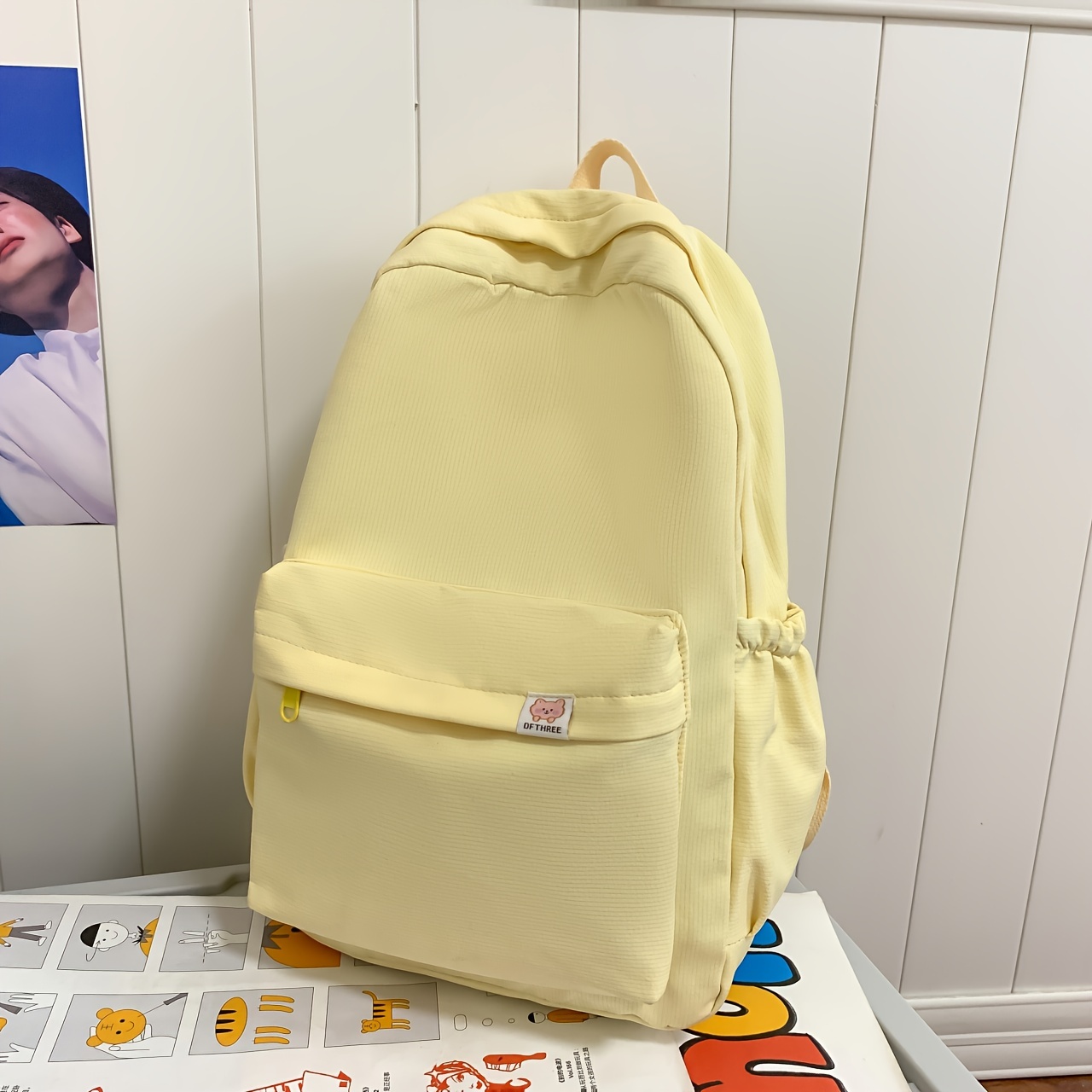 Women Yellow Polyester Light and Small Bohemia Style Casual Backpack yellow backpack sold on Temu United States main image 3