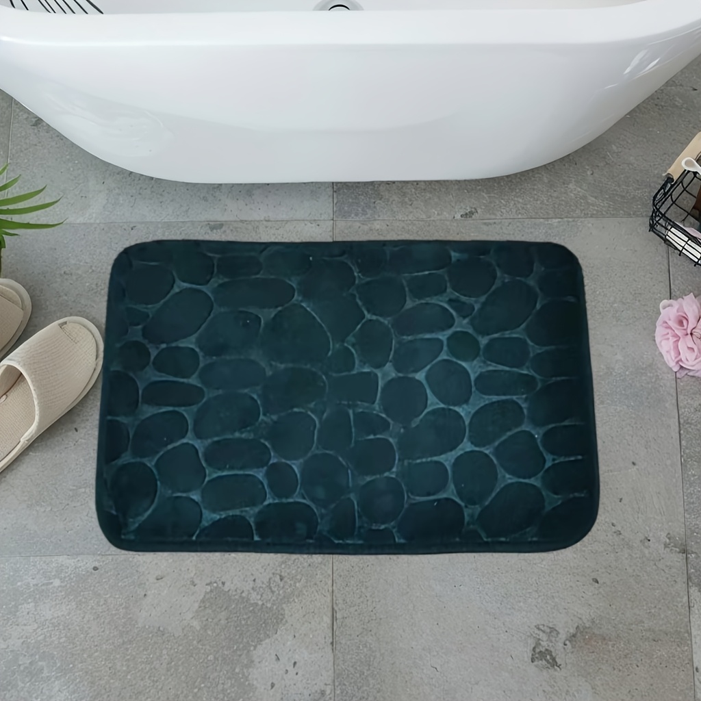 1pc Quick-Drying Memory Foam Bath Mat with Non-Slip Backing - Soft And Comfortable Shower Room Carpet, Machine Washable Bathroom Accessory, Bathroom Accessories