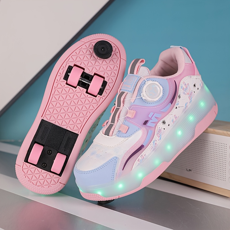 Tux Scarpe Da Ginnastica Bambine E Ragazze - Pelle Vegana Con Inserti Vellutati, Tacco 2,5 Cm - 4