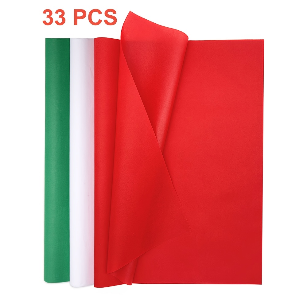 TEMU 33pcs/66pcs Papier de soie de Noël en vrac, papier de , pour sacs cadeaux, emballage cadeau 14 X 20 pouces pour Halloween, Noël, anniversaire,