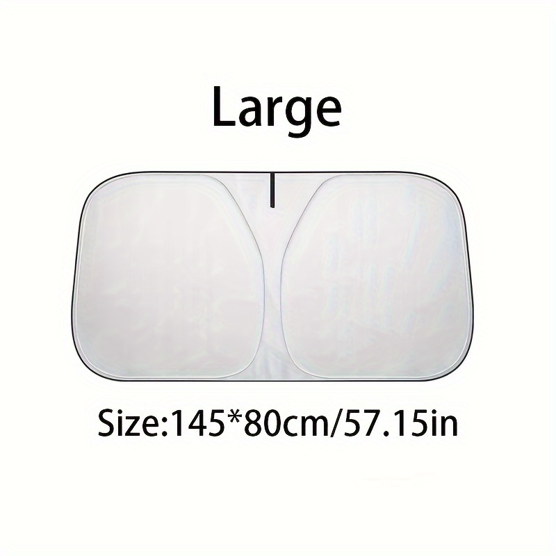 TEMU 1pc Car Windshield Sun Visor: Foldable Sun Shade Cover For Front Window - Uv Protection & Interior Cooling!