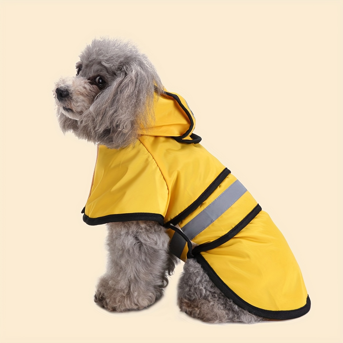 

Reflective Waterproof Dog Raincoat, Adjustable Lightweight Pet Rain Gear, Use, Polyester Material