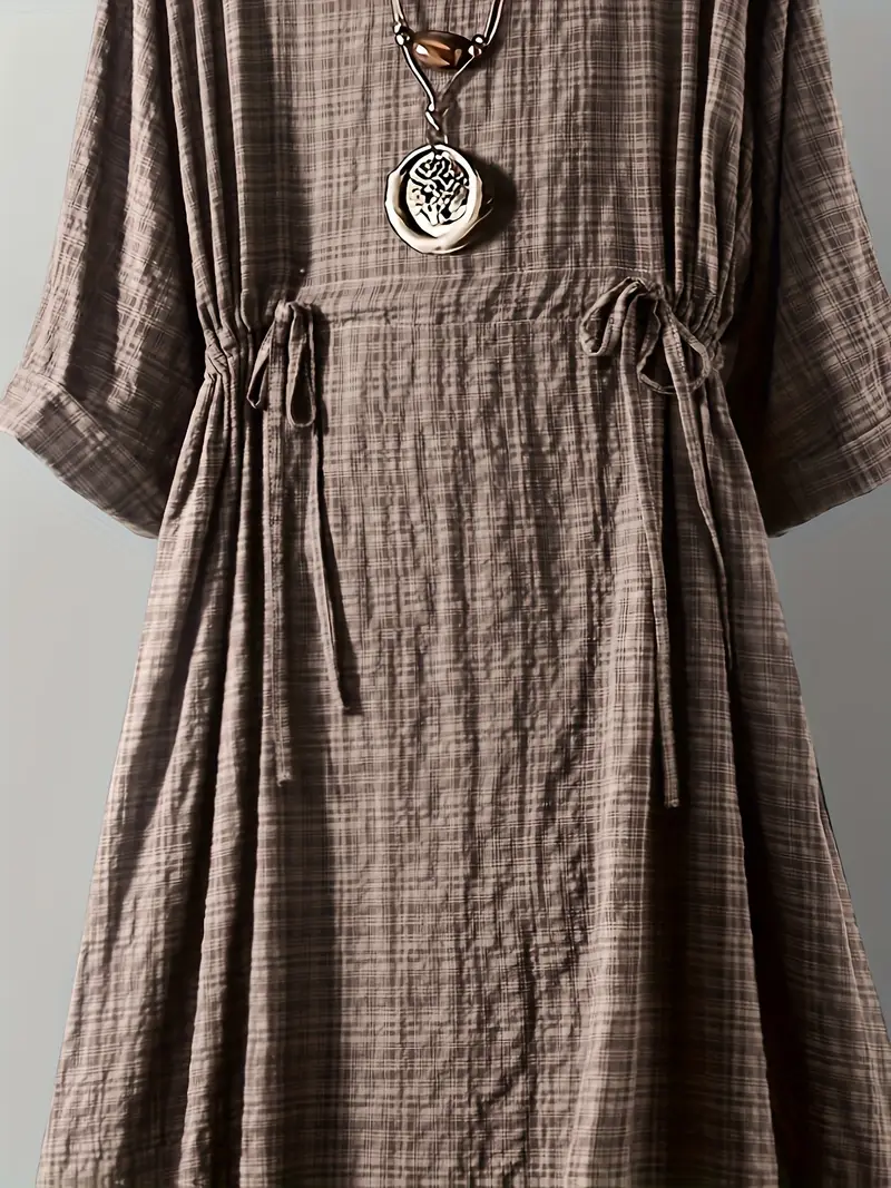 elegant rayon linen maxi dress adjustable waist tie - Temu Netherlands elegant rayon linen maxi dress adjustable waist tie - Temu Netherlands
