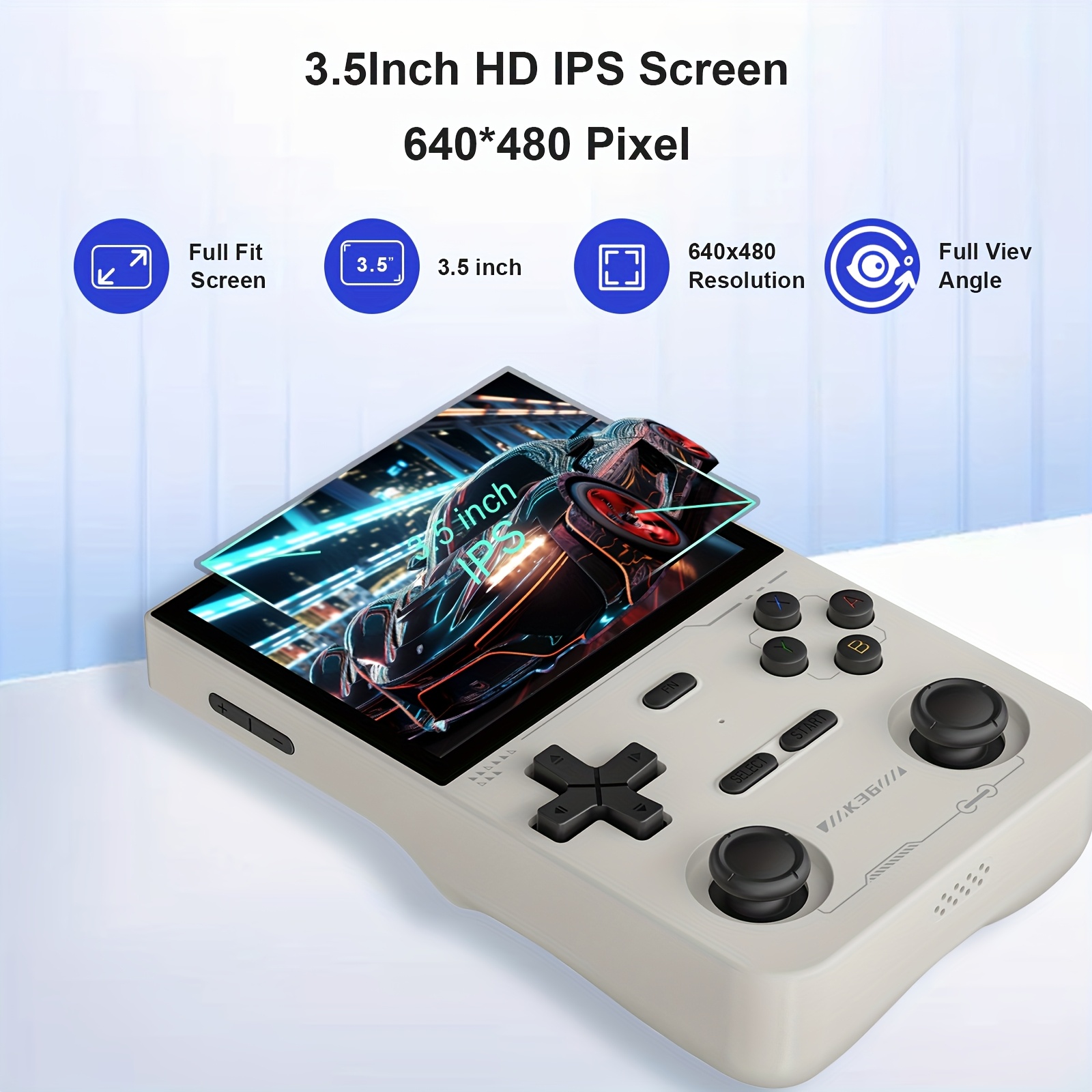 K36 Open-source Handheld Game Console, 64GB Memory Card, Fully Upgraded, Powerful Processor, Stable and Lag-Free, Supports OTG Interface, Rich Emulators, 3.5-inch Ultra-Clear Screen, Extended Battery Life