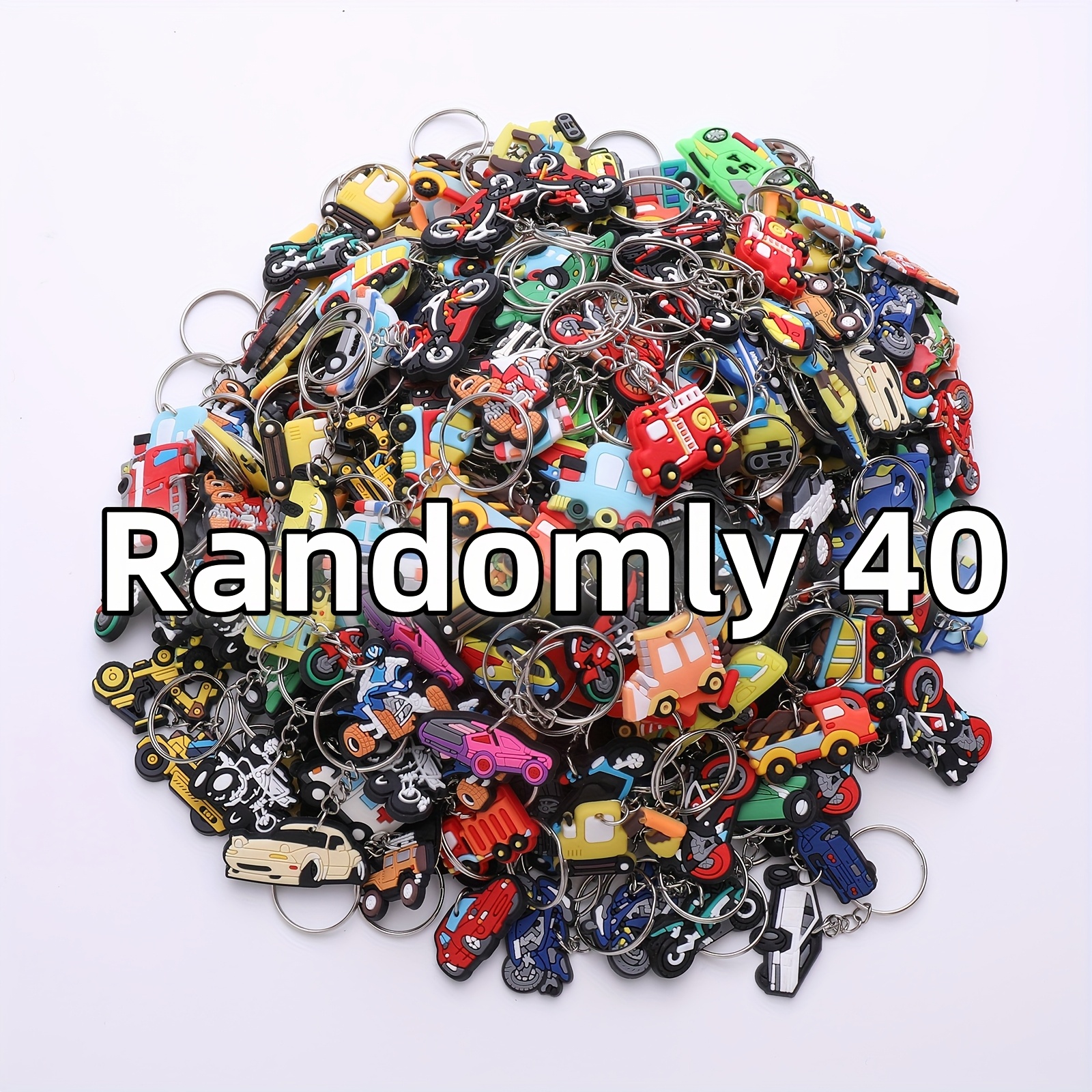 TEMU -border 20/40 Motorcycle And Car Series Random Irregular Mixed Keychains, Flat Keychains