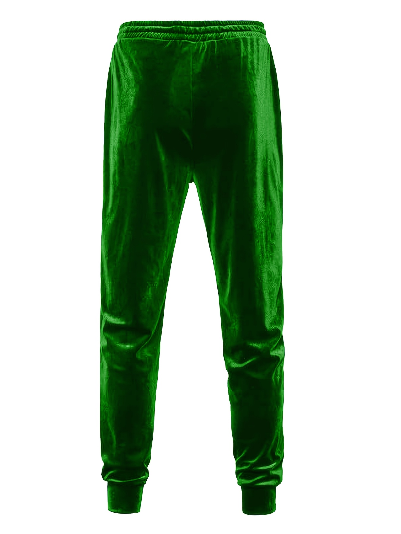 mens green velvet joggers stylish casual sweatpants Temu Canada
