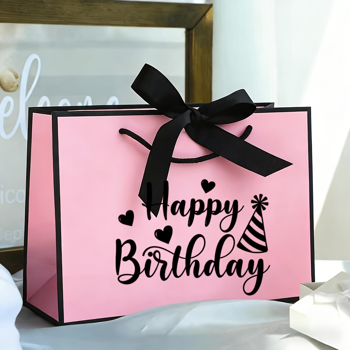 TEMU A New Birthday Gift Bag - Lightweight And Foldable For Birthdays/valentine's Day/anniversary Gifts, Featuring An Design. Perfect For Storing