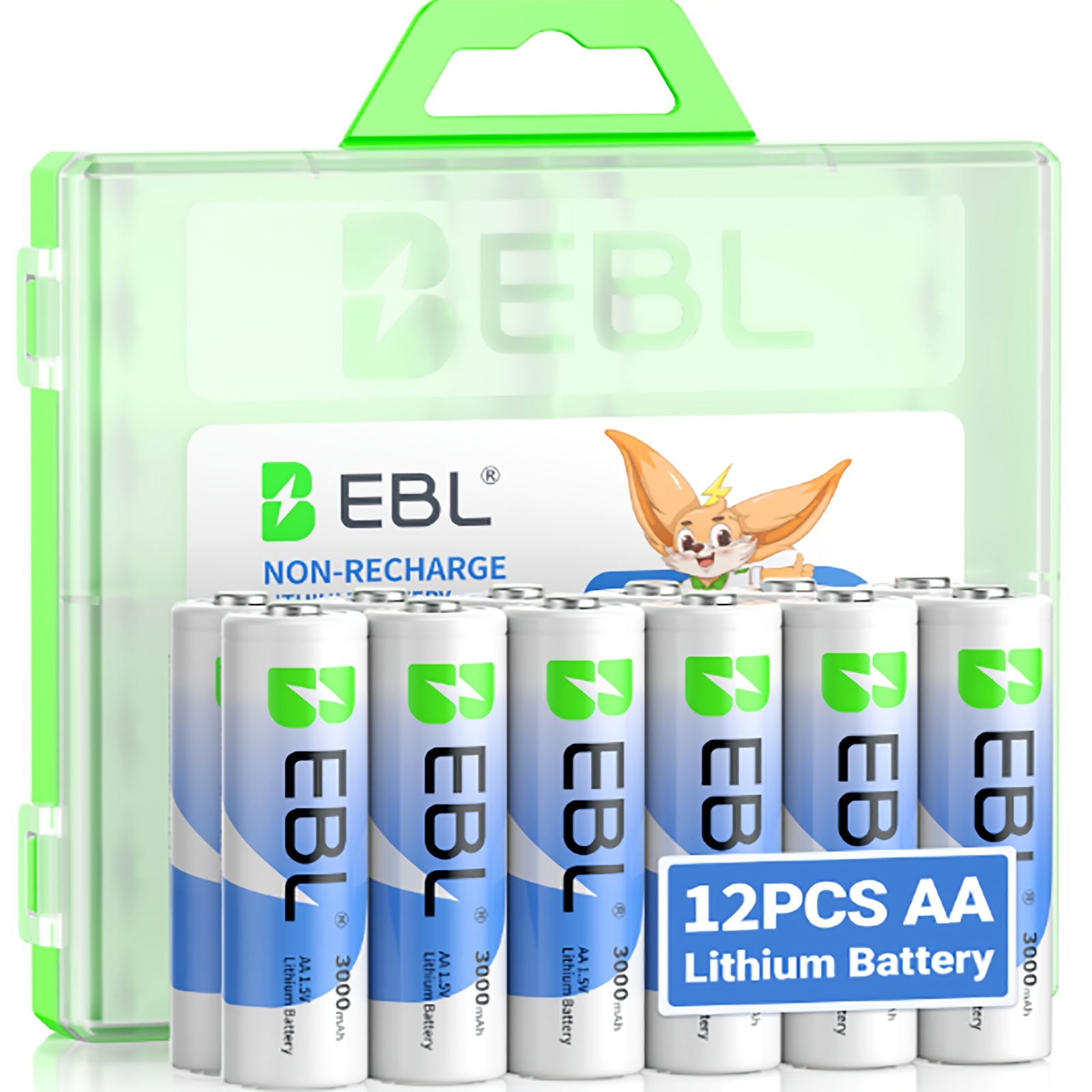Image of Ebl 1.5v Lithium Iron Battery, 3000mah High-capacity Long-lasting Aa Lithium Battery, 12/24 Packs(not Rechargeable)