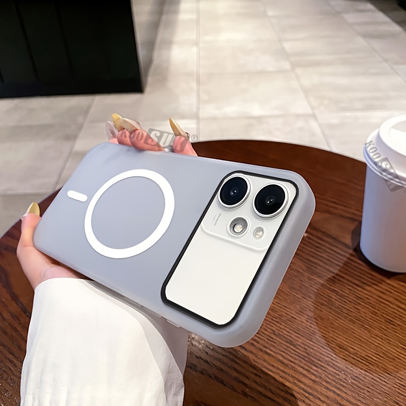 Phone Case: Casing for Honor 600 Pro 5G White Circular Macaron Color Phone Case Frosted Soft Feel 2-in-1 Layered Design Shockproof Protective Cover