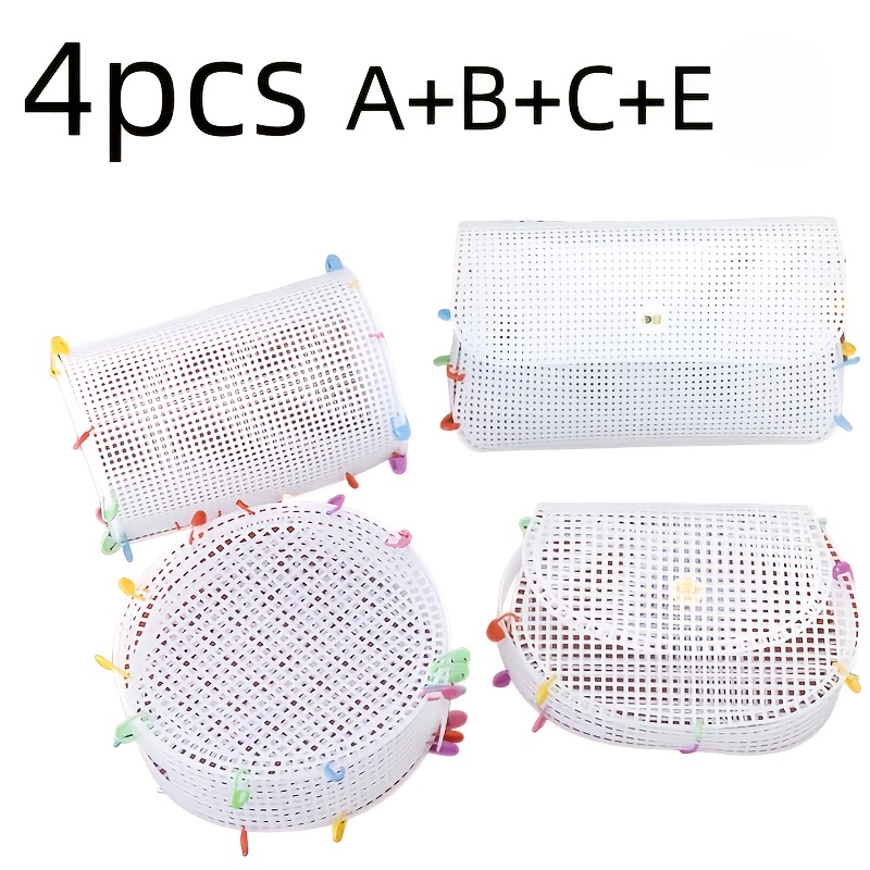 TEMU Set sacchetti in rete intrecciati a - Borse preselezionate multi-stile, adatte per di regali, realizzate in rete di plastica e filato, elegante