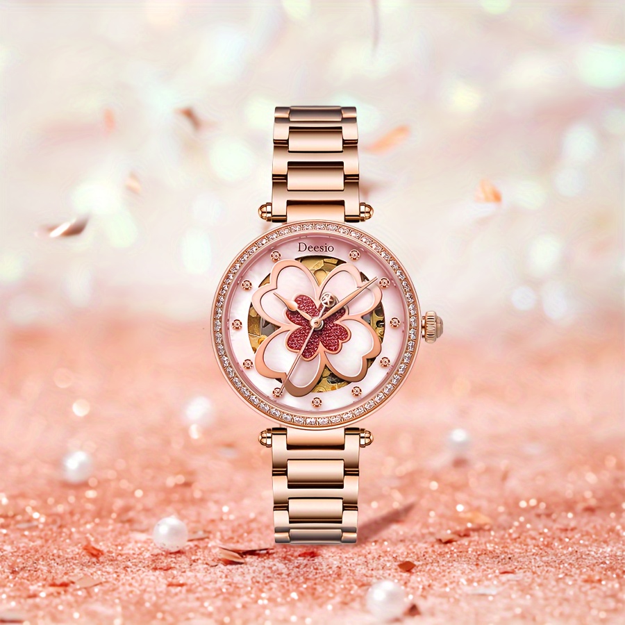 Stylish Women's Automatic Mechanical Watch, Trendy Design