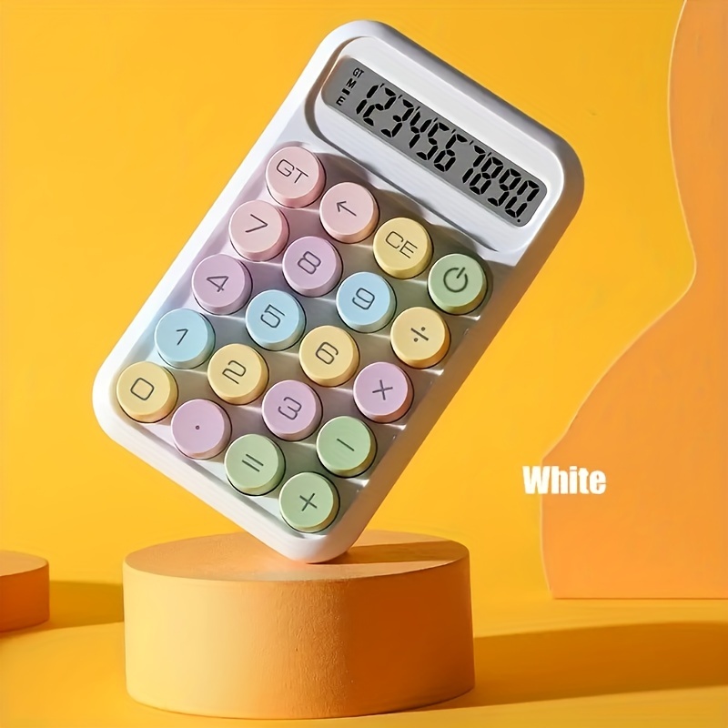 

1pc Calculator Big Buttons Clicking Sound, Calculator For School Aesthetic, Calculator Desktop 10 Digit With Candy buttons, Portable Calculator Office Or School < Shipment Without Battery>