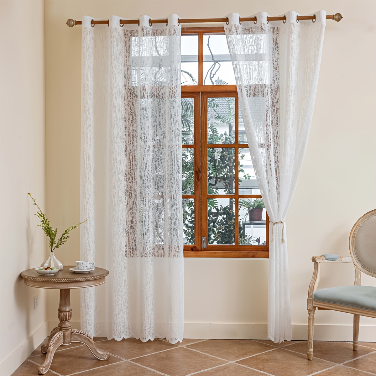 E-shop Netzgardine, durchbrochenes Fenster für Wohnzimmer und Schlafzimmer, Küche, Terrasse, Villa