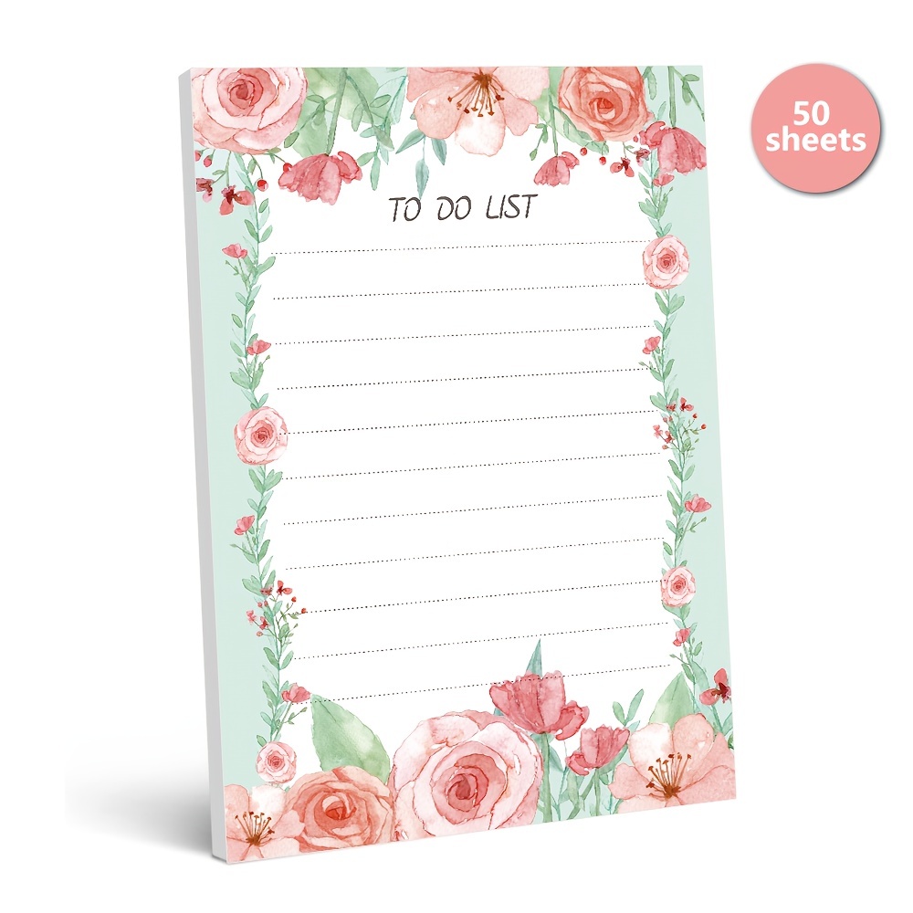 

Daily Task Planner Notepad - 50 Sheets, Tear-off To-do List Pad, 5.5x3.9", Ideal For Home, Office & School Organization