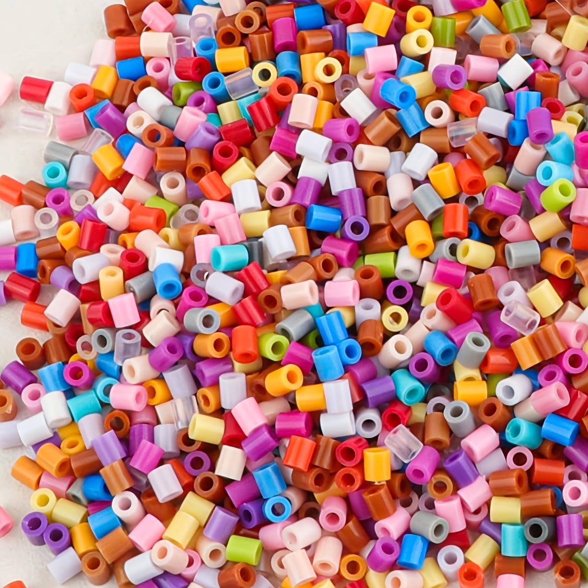 24 48 72 96 color fuse bead set 2 6mm multi color fuse bead filling bag diy handcrafted fuse bead set with lanyard keychain square nail board storage box tweezers birthday graduation valentines day easter gift Product details 2