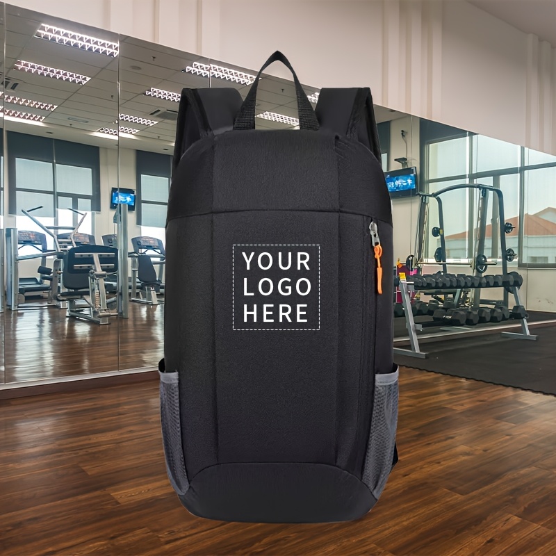TEMU Private Logo Custom Picture Photo Text Casual Backpack Outdoor Hiking City Commuting Business Travel Handbag Storage Bag Support Custom Printing