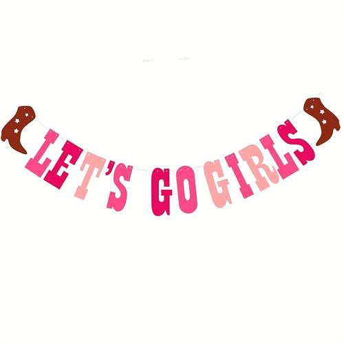 lets go girls banner decorations for a party cowgirl birthday final rodeo backdrop nashville pink themed birthday party with a rodeo theme
