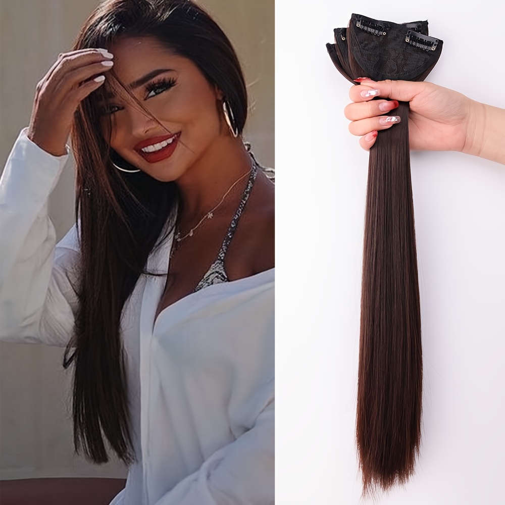 Hair Extensions Hair Pieces 2 Bb Clip Full Head Clip In Temu