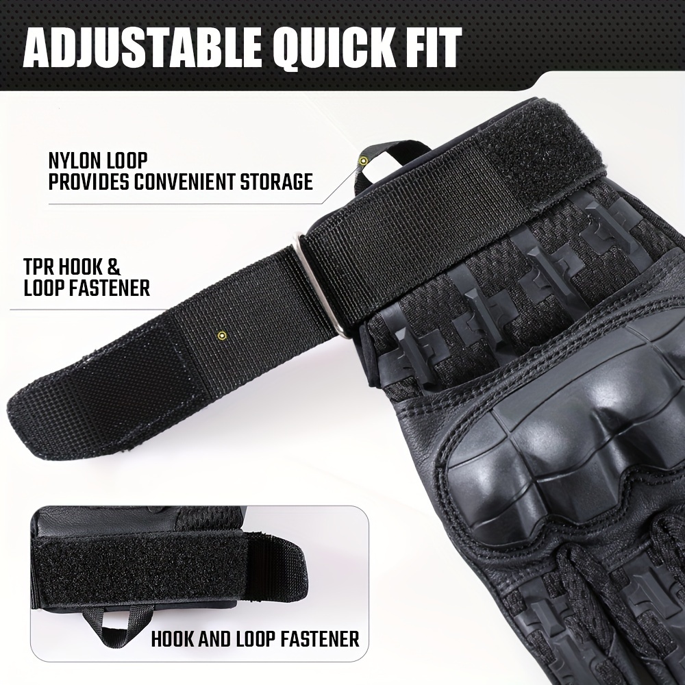 WTACTFUL Men's Tactical Gloves, Hard Shell Protective Touchscreen, Nylon Blend Knit Fabric Hook-and-Loop Closure, Breathable Durable, for Outdoor Sports Hiking Trekking, Summer & Winter, Men & Women