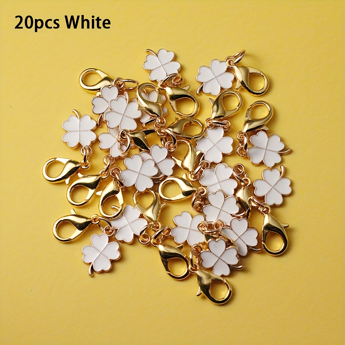 TEMU 20pcs Colorful Clover Keychain Charms, Accessories, Keyring Phone Charms, Keychain Decorations, Bag Charms
