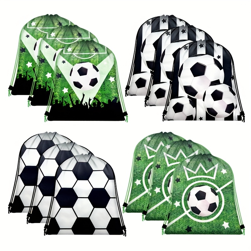 E-shop 12 Stück Fußball Kordelzug Rucksack Sport Fußball Beutel Fußball Party Gastgeschenke
