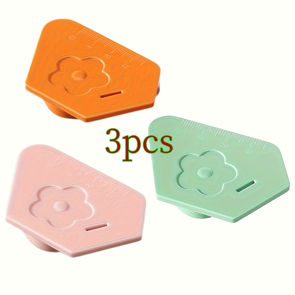 TEMU 3pcs Magnetic Sewing Guides With Magnetic Seam Guides & Scale - Heavy-duty Magnetic Base, (orange/pink/green) - Compatible With Most Sewing