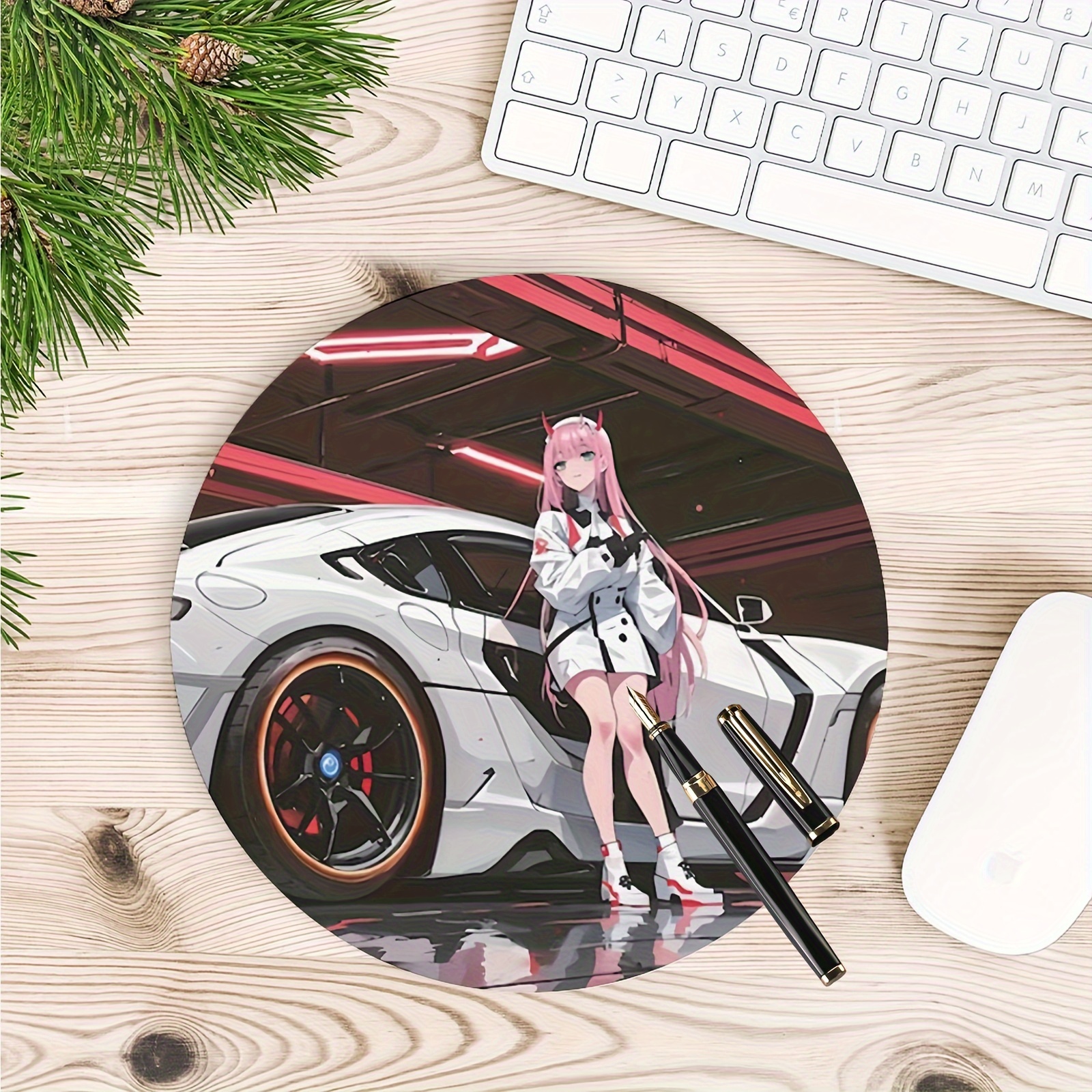 Γύρο Gaming Mouse Pad με σχέδιο Anime Car Girl Εργονομική - Temu Greece