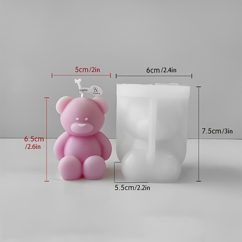 E-shop DIY Tierduftkerze Silikonform mit Niedlichem Bären-Sitzposition Gips Schleifwerkzeug
