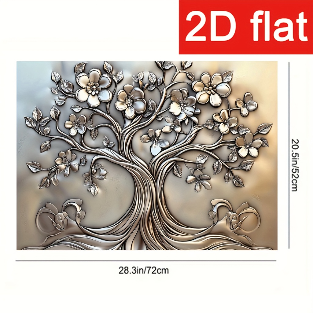 TEMU 1 pièce, Protège-plaque de cuisson 2D en polyester durable, à la chaleur et aux rayures, facile à nettoyer - Design Thème Arbre de Vie, idéal