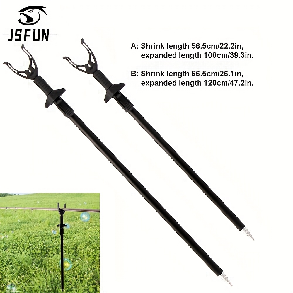 

Jsfun 56.5-/66.5-120cm Fishing Rod Holder Fixed Adjustable Extending Telescopic Metal Rod Y/u(random) Holder Bracket Fishing Supplies Accessories