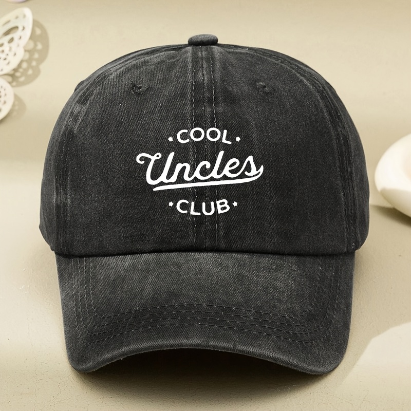 TEMU A New Baseball For Men And Women Featuring A Club Letter Cartoon Print, Designed In A Vintage Washed Style With A Soft Top, A