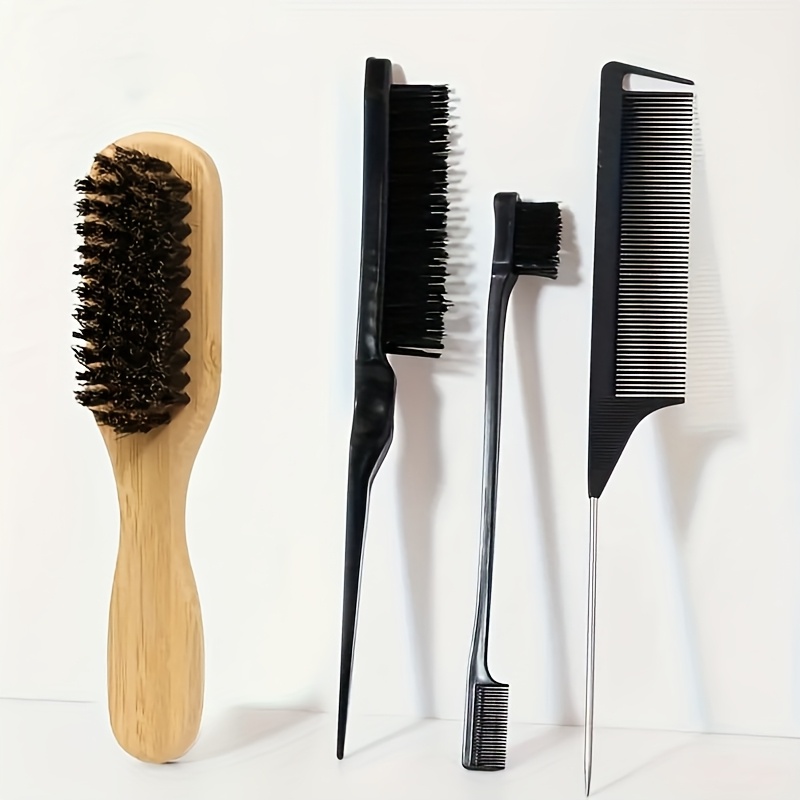 4pcs Comb Styling And Care Set, Men's And Women' Beard Combs&hair Combs, Smooth Hair Combs, Hairdressing Tools, And Accessories, Essential For Salon Travel