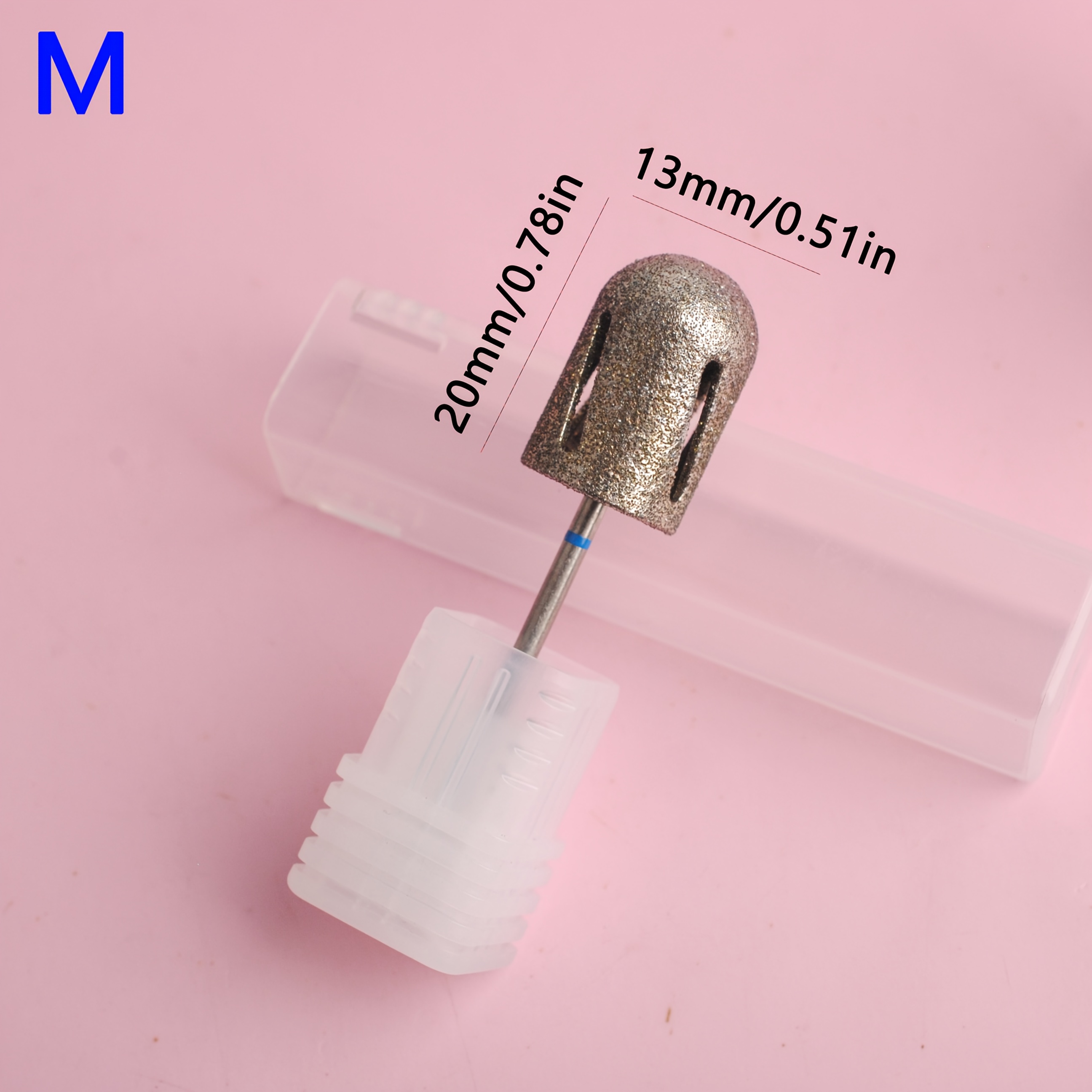 Image of 1pc 13*20mm Cap Pedicure Nail Drill Polishing Bit For The Of Accessories Nail Mills, Mdeium/fine