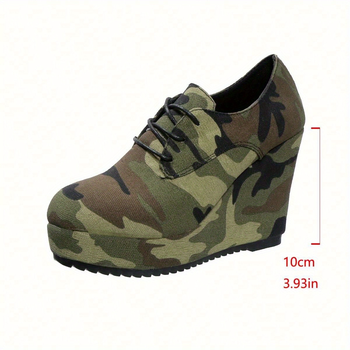 zuecos estampado camuflaje mujer zapatos plataforma cómodos Temu