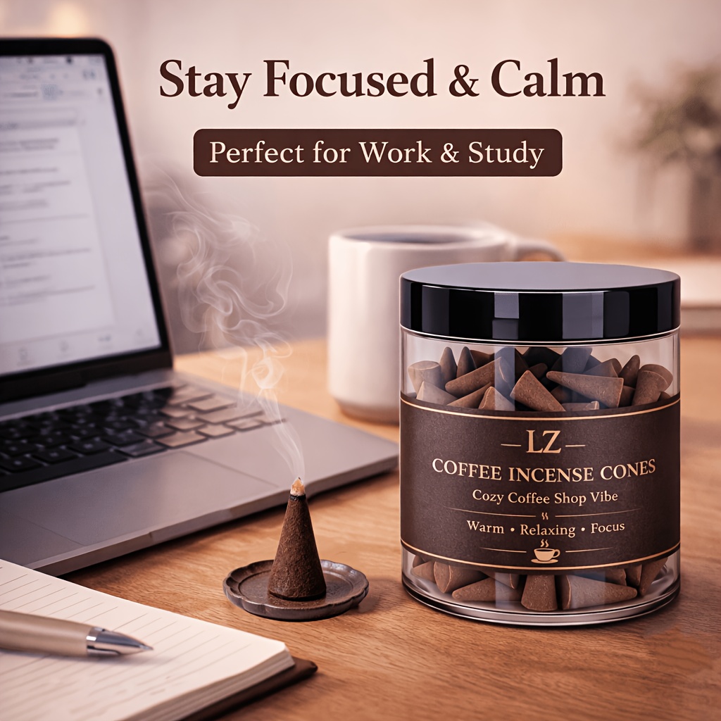 Coffee Incense Cones – Scent For Home, Yoga, Meditation And Office, Cozy Relaxing , Giftable Decor