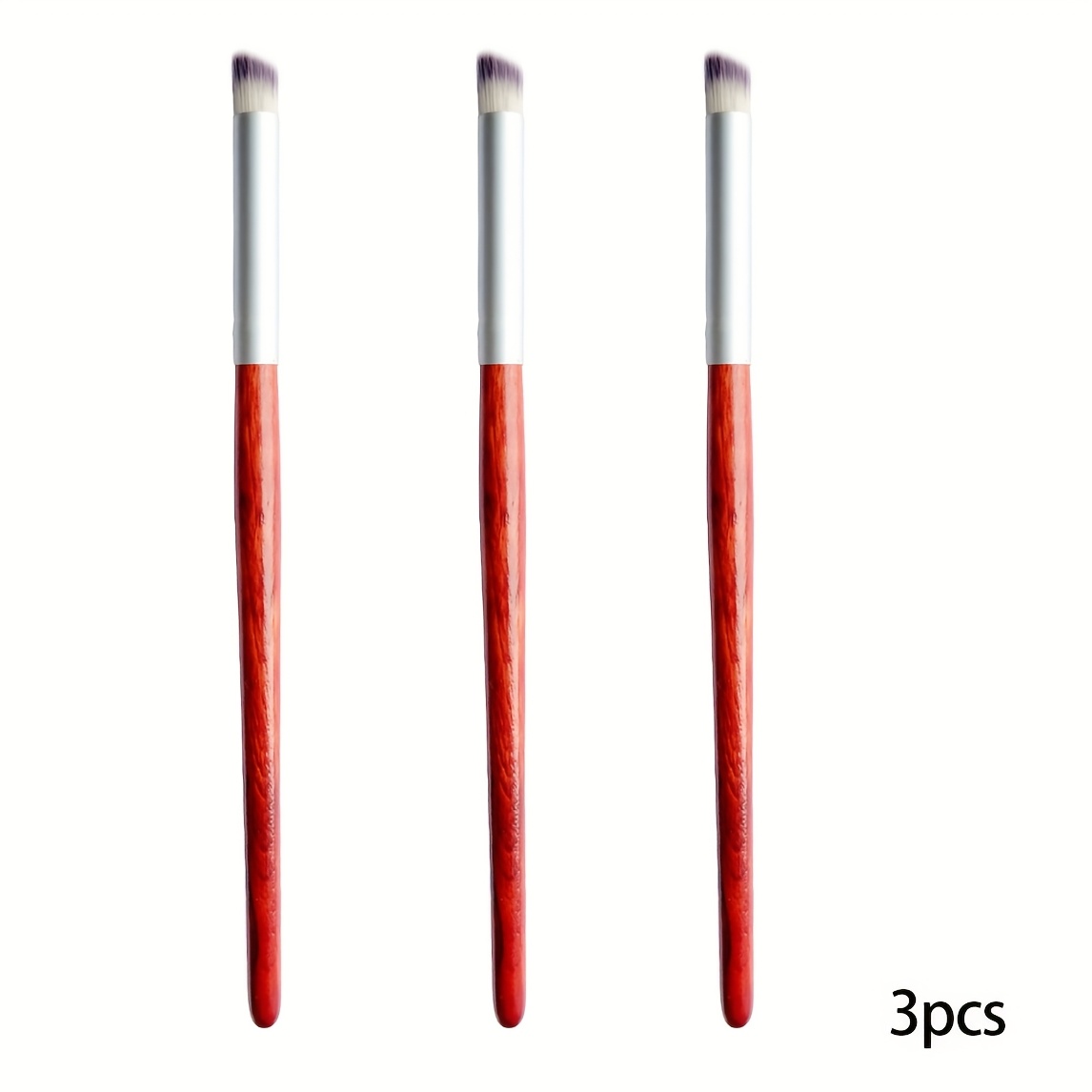 3pcs Of Nail Art Brushes, Nail Tools, Crystal Pen, Angled Gradient Pen, Starry Gradient Pen, Brown Soft Bristle Nail Brush