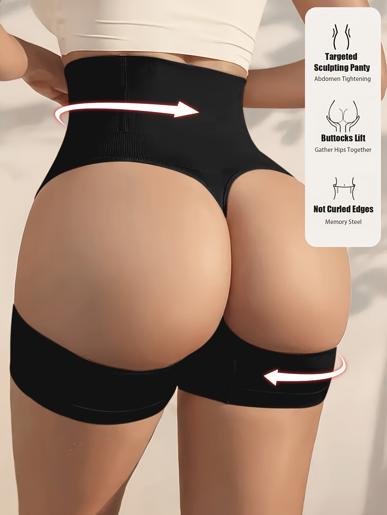 Ladies' High-Waisted Butt-Lifting And Tummy Control Pants, Revealing Cheeky Underwear for a Curvy Look, Shaping And Waist-Slimming Shorts, Sexy Leg-Shaping Leggings.