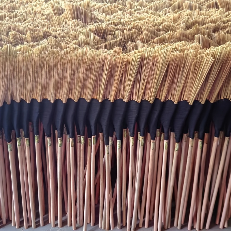 versatile bamboo silk angled broom for hard floors outdoor use   sweeping snow leaves   details 7