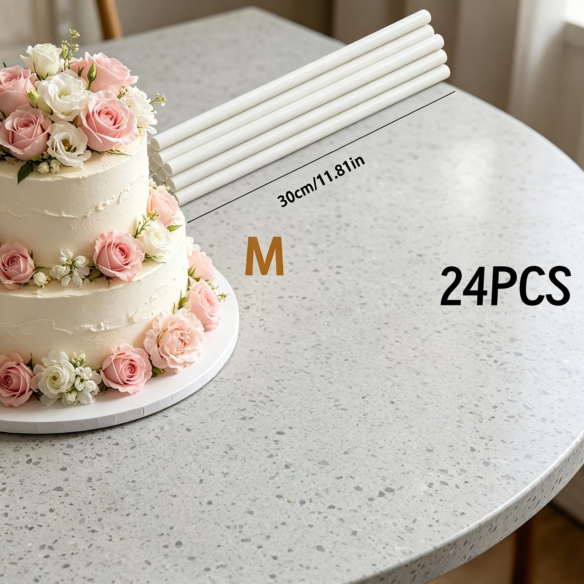 TEMU 24 pz Colonne di Supporto per Torte, per Impilare Torte, Galleggianti in Plastica per Sostenere Strutture di Torte a Pi羅 Livelli
