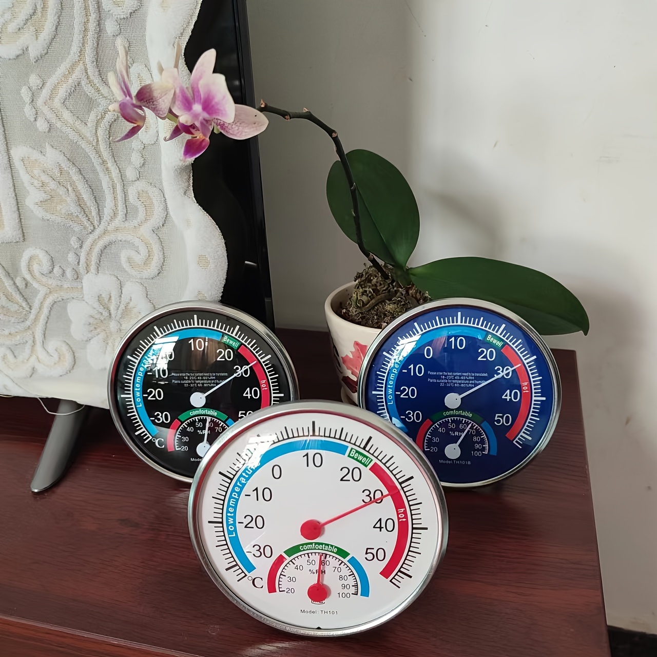 

1pc, Temperature And Humidity Meter, Indoor And Outdoor, Battery-free, Desktop, Wall-mounted, Let You Feel The Temperature Around You At Any Time