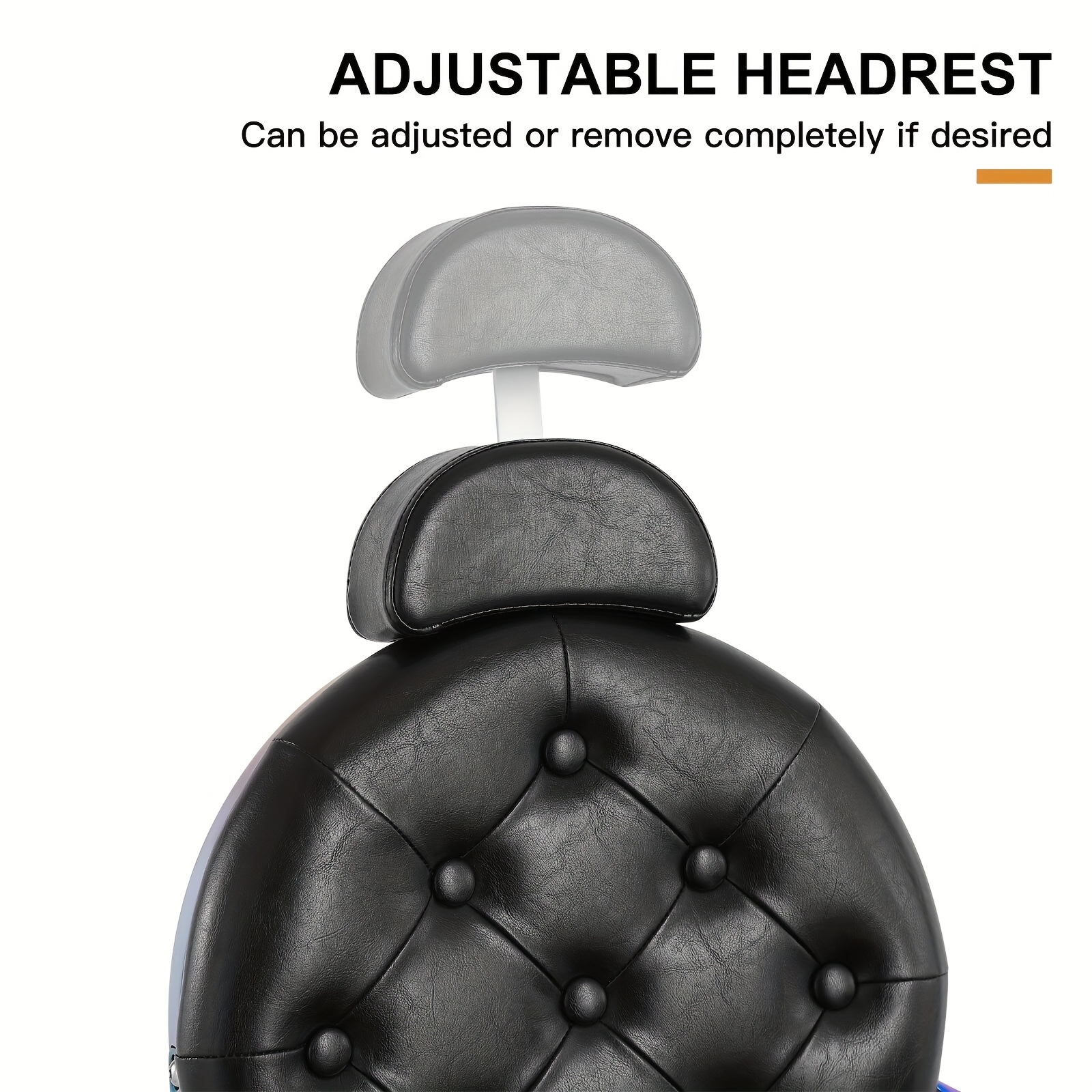 retro barber chair heavy duty barber chairs vintage   hydraulic recline   styling equipment rounded cushioning with puckered button valentines day and other festivals Product details 3