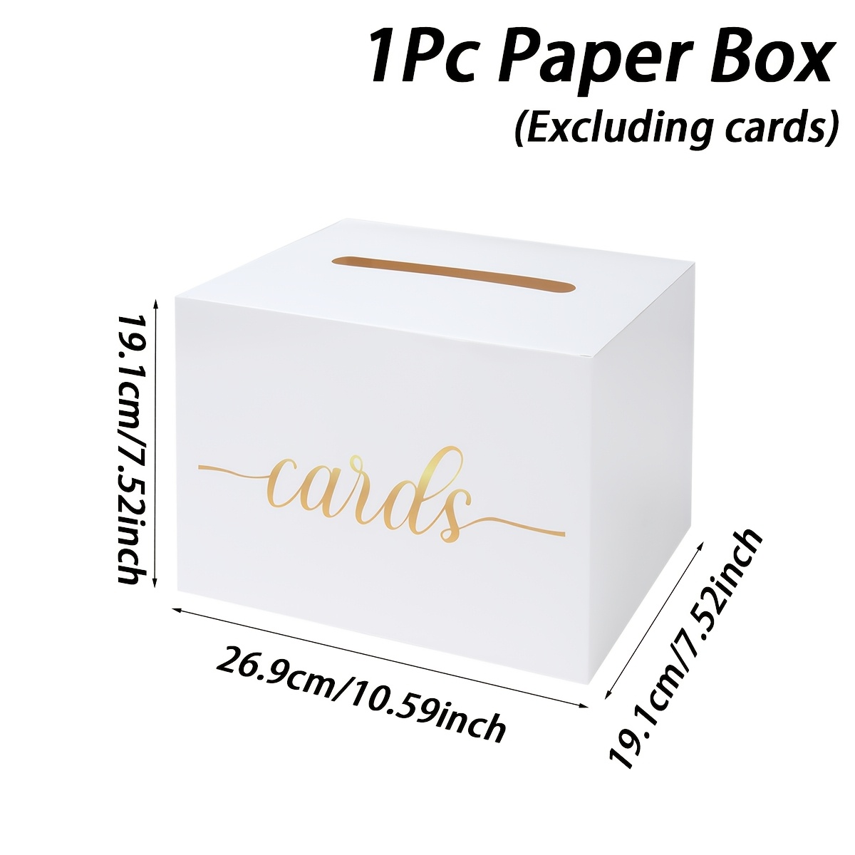 TEMU 1pc, Gift Boxes, Platinum Wedding Paper Gift Boxes(excluding Cards), Elegant Minimalist Style Wedding Decorative Boxes, Wedding Bridal Party