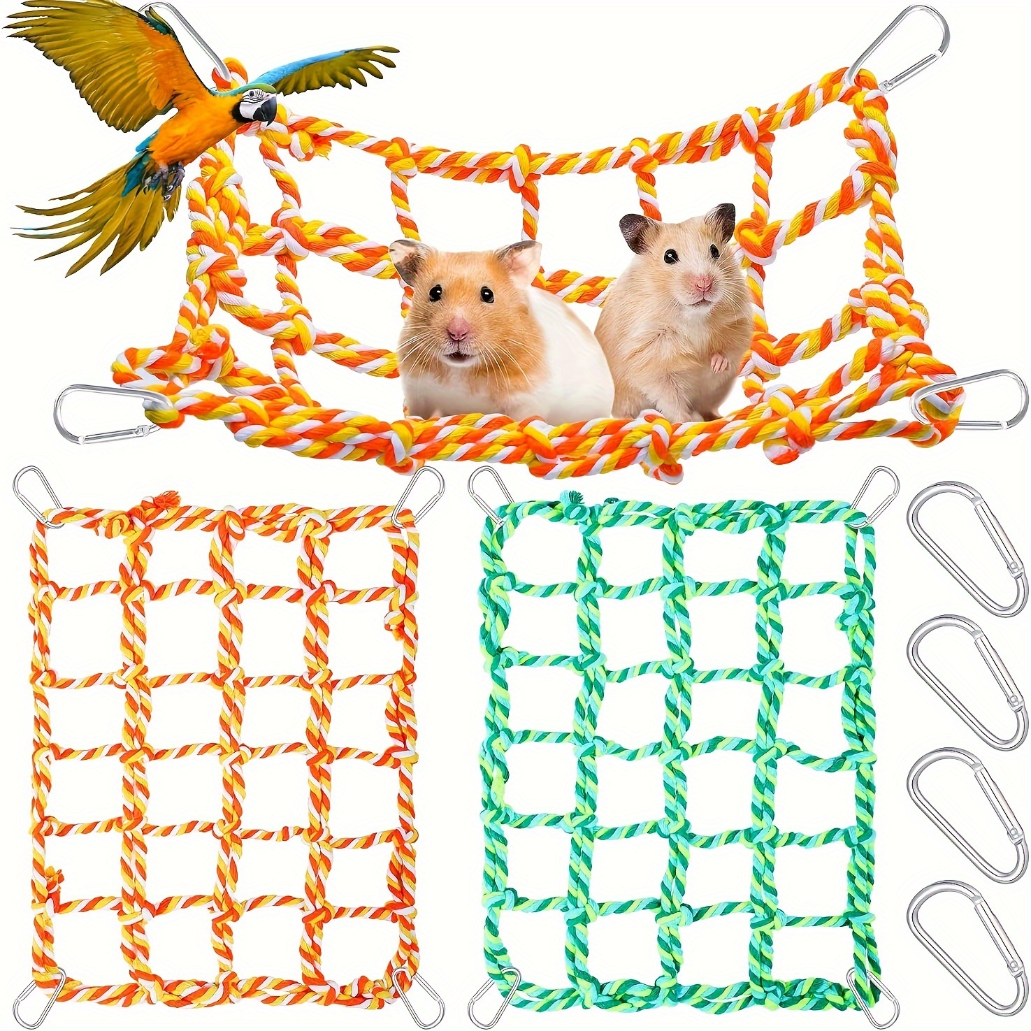 Small Animal Cotton Rope Net Climbing Ladder Bridge Pet - Temu