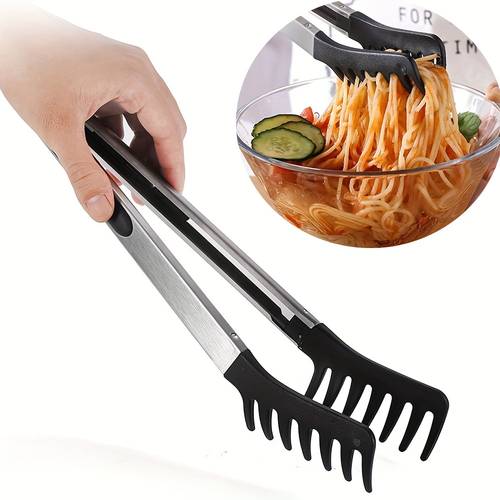 10 inch long handle noodle clip food clip salad clip spaghetti drainer barbecue clip anti scalding