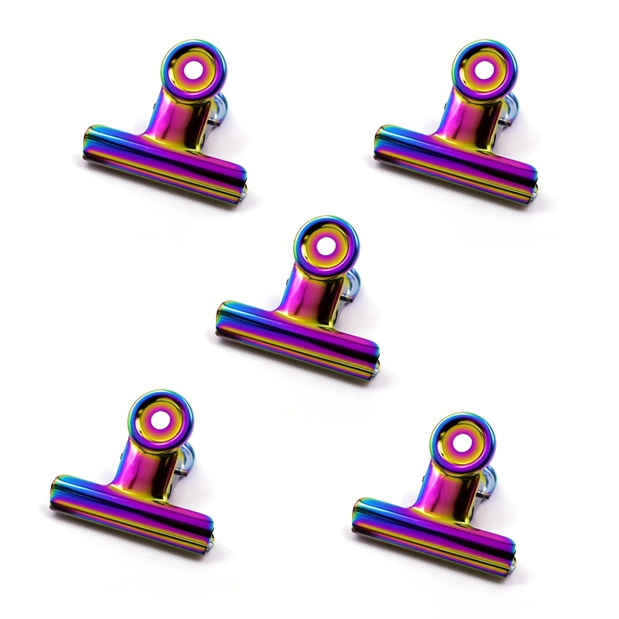 5pcs Nail Fiber Extension Shaping Clips, Stainless Steel Nail Mold Fixing Clips, Nail Tips Manicure Tools