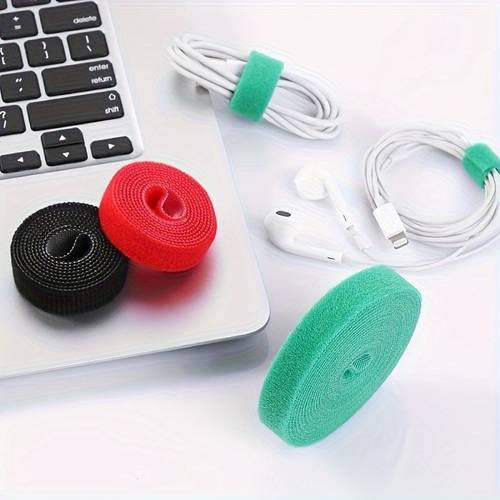 reusable multi purpose adjustable cable management straps and storage ties for data wires computer clips desktop wire fasteners